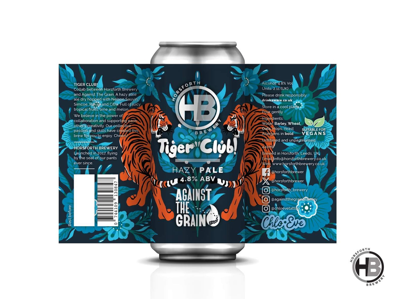 Tiger Club! - 4.8% Hazy Pale - Horsforth Brewery - 440ml Can