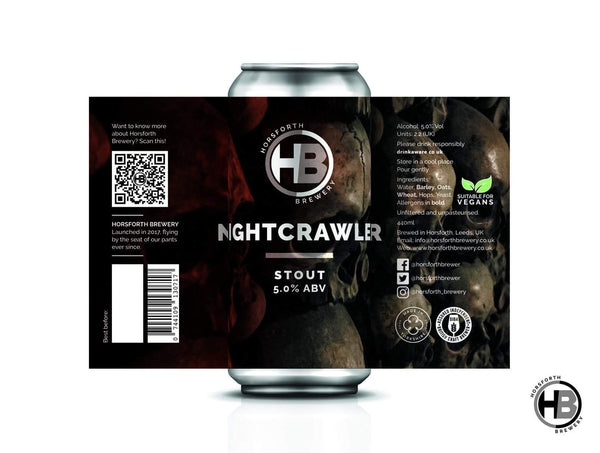 Nightcrawler - 5% Stout - Horsforth Brewery - 400ml Can