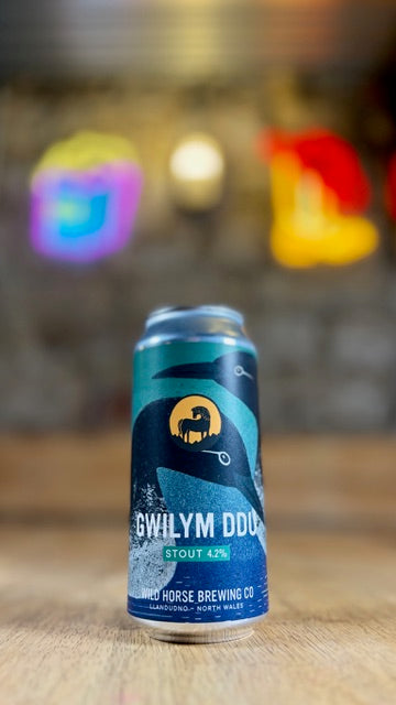 Gwilym Ddu, 4.2% stout from Wild Horses in a 440ml can
