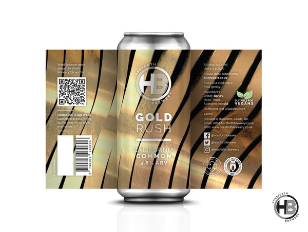 Gold Rush - 4.8% Fresh Hop Calirfornia Common - Horsforth Brewery - 440ml Can