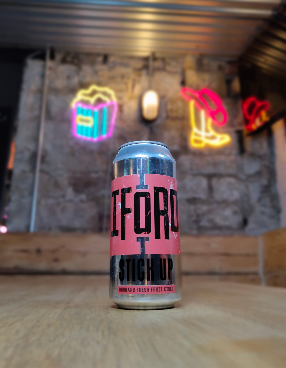 Stick Up - 3.4% Fresh Rhubarb Cider - Iford Cider - 440ml can