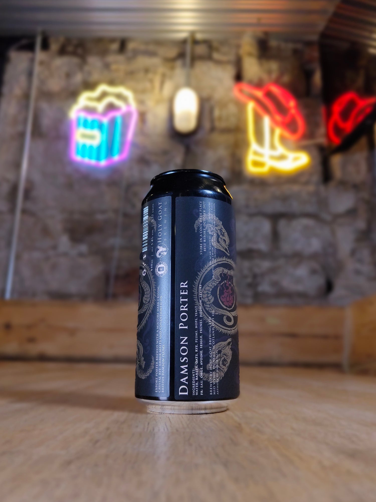 Damson Porter - 5.4% Export Plum Porter - Holy Goat Brewing - 440ml Can