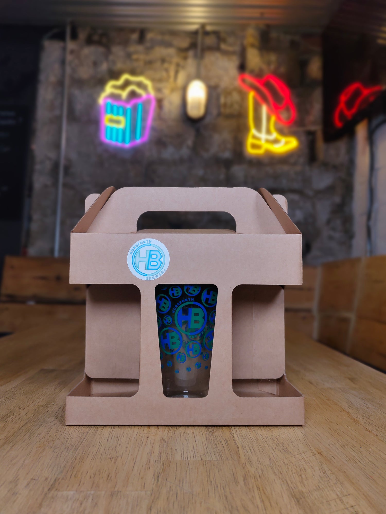 2 Beers & 1 HB Branded Glass - Gift Box