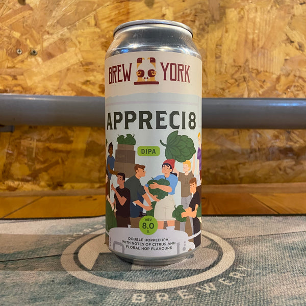Appreci8 - 8% DIPA - Brew York - 440ml Can