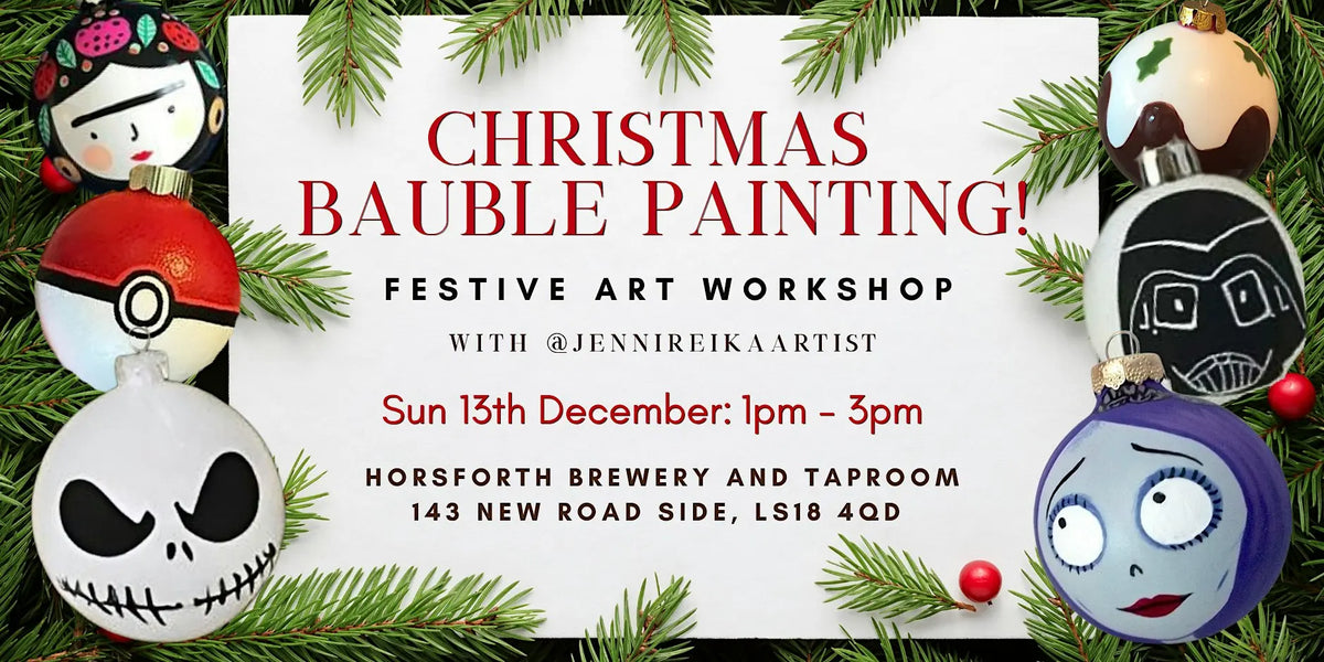 Christmas Bauble Painting Workshop with @JenniReikaArtist