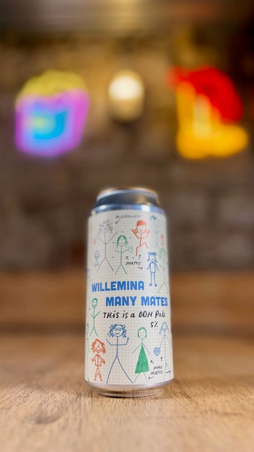 Willemina Many Mates, 5% DDH pale ale from Pretty Decent Beer Co in a 440ml can