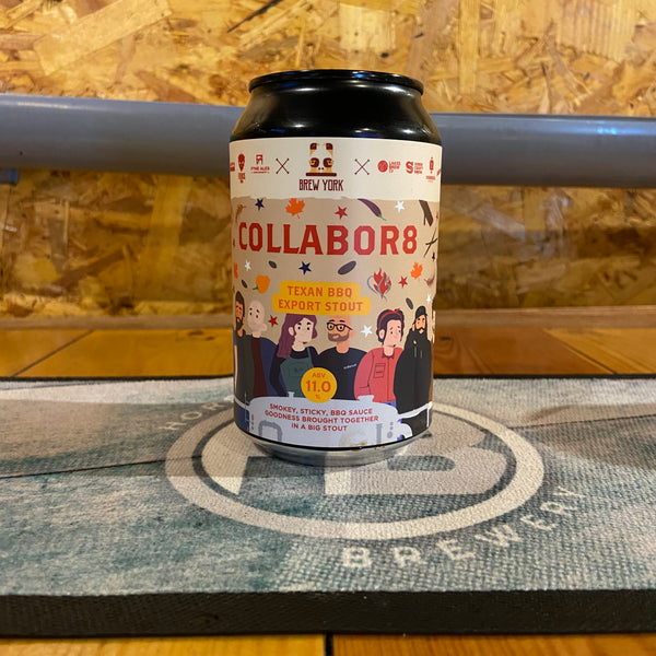 Collabor8 - 11% Texan BBQ Export Stout - Brew York - 330ml Can