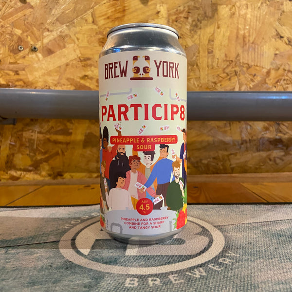 Particip8 - 4.5% Pineapple & Raspberry Sour - Brew York - 440ml Can
