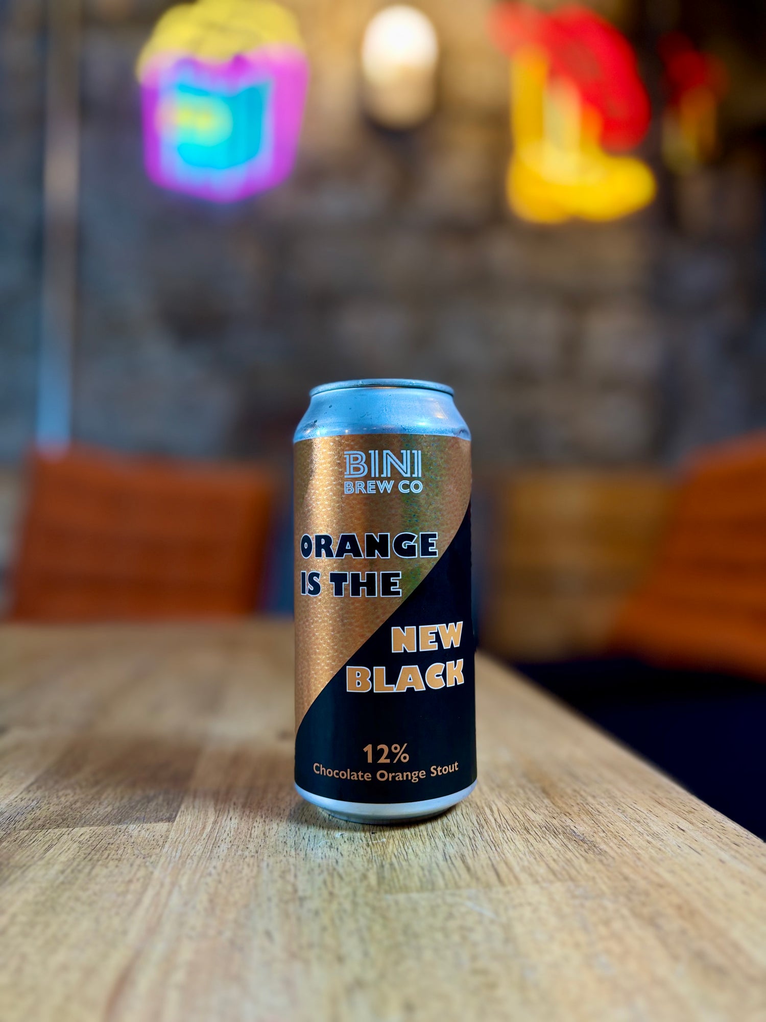 Orange is the new black - 12% Chocolate Orange Stout - Bini Brew Co. - 440ml cans