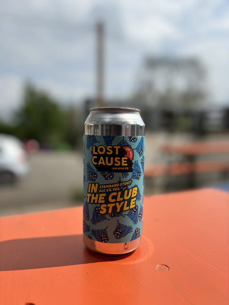 In The Club Style - 6% Standard Stout - Lost Cause Brewing Co - 440ml can
