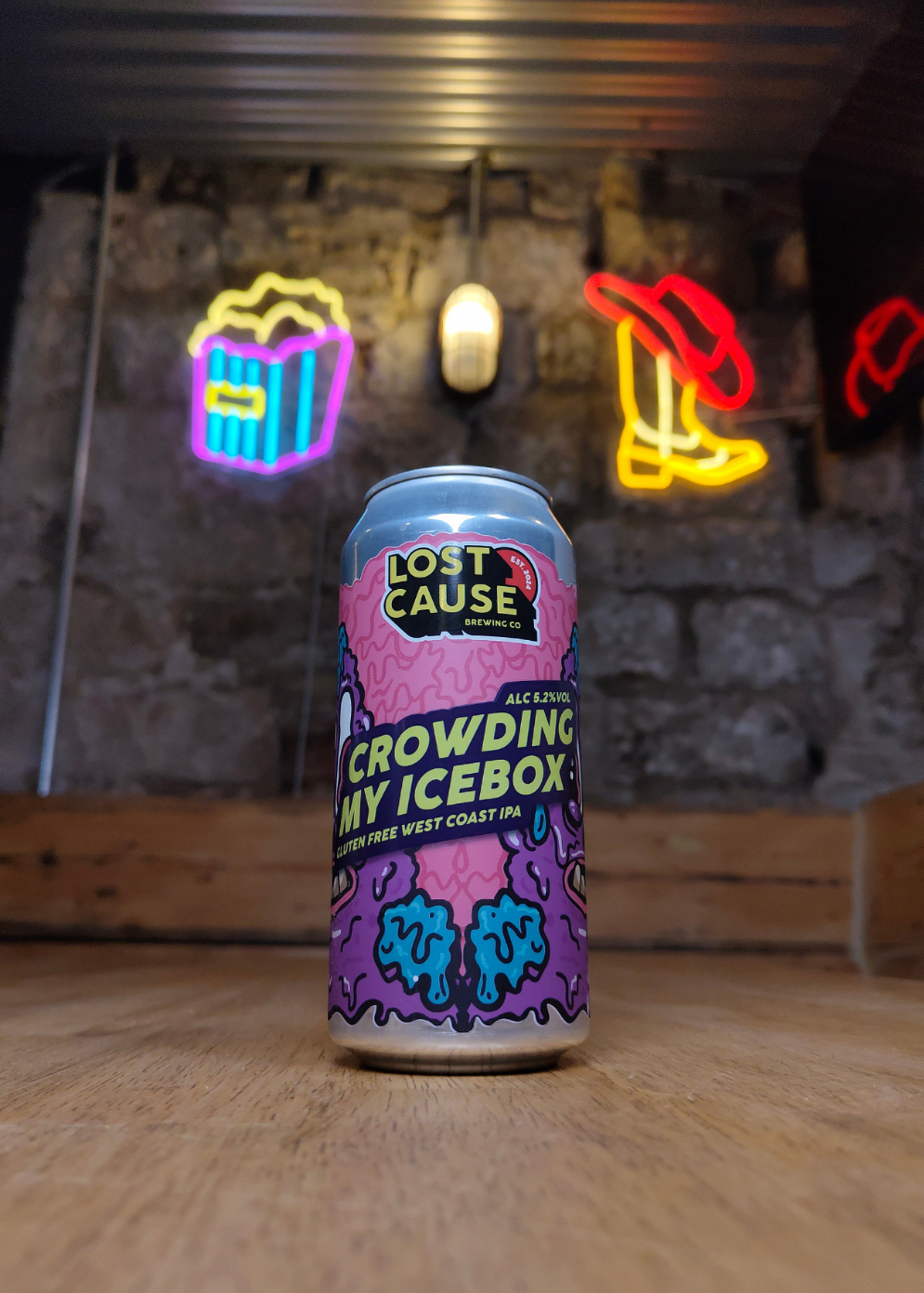 Crowding My Icebox - 5.2% West Coast IPA - Lost Cause Brewing Co - 440ml can