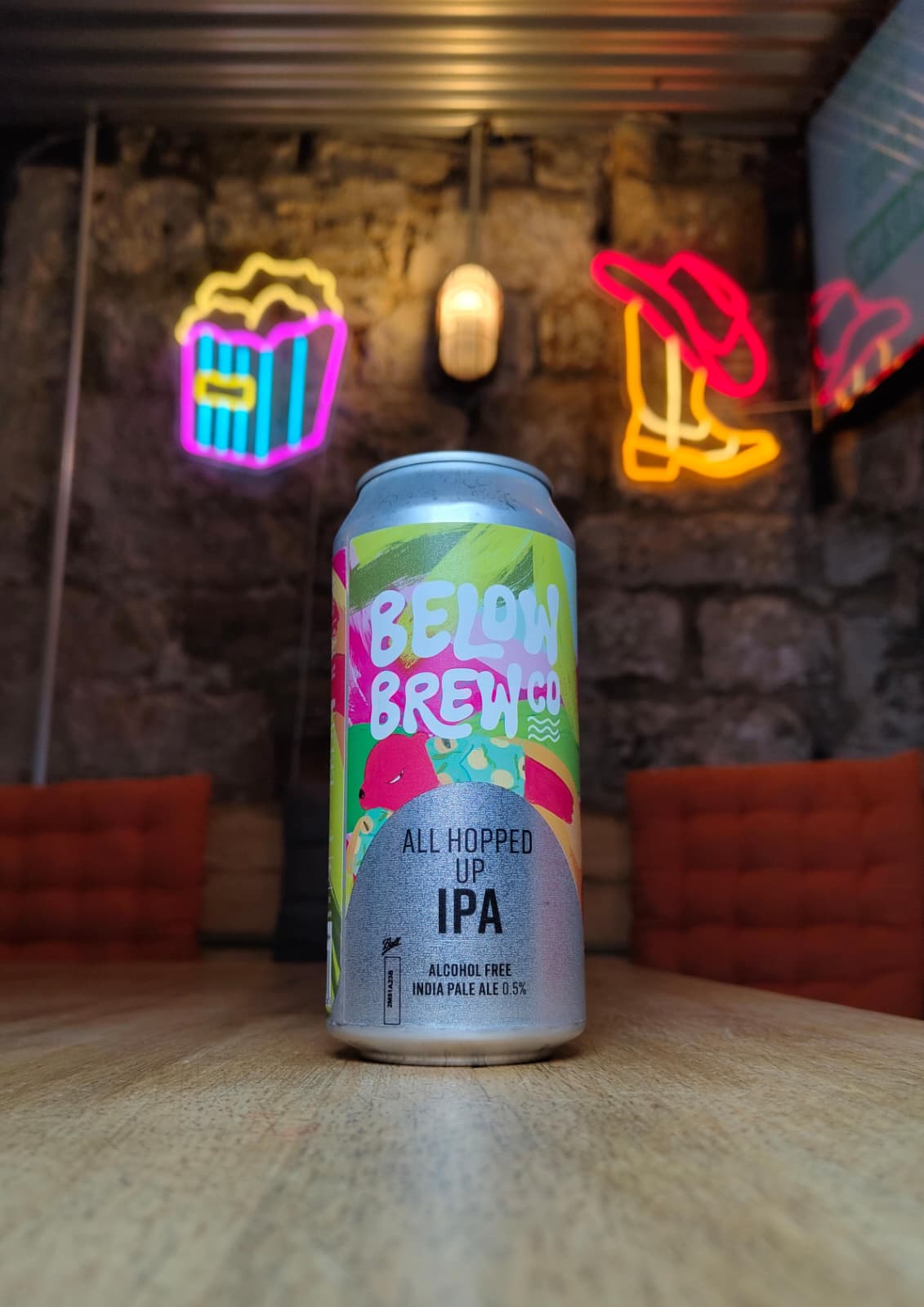 All Hopped Up - 0.5% IPA - Below Brew Co - 440ml Can