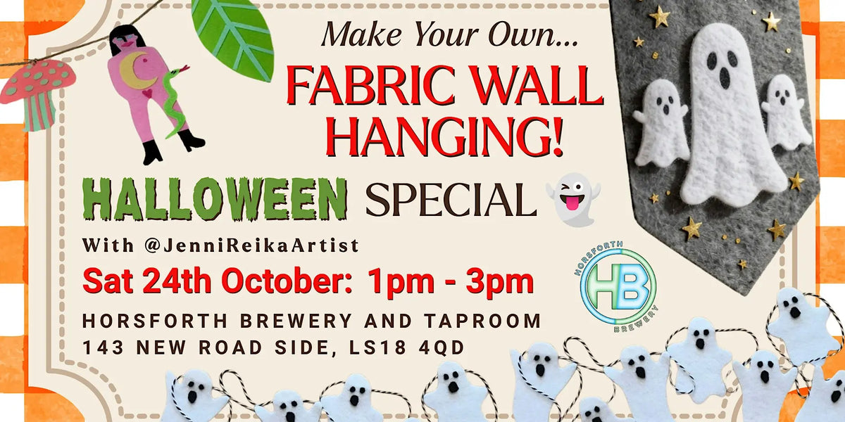 Halloween Wall Hangings: Fabric Garlands Workshop with @JenniReikaArtist