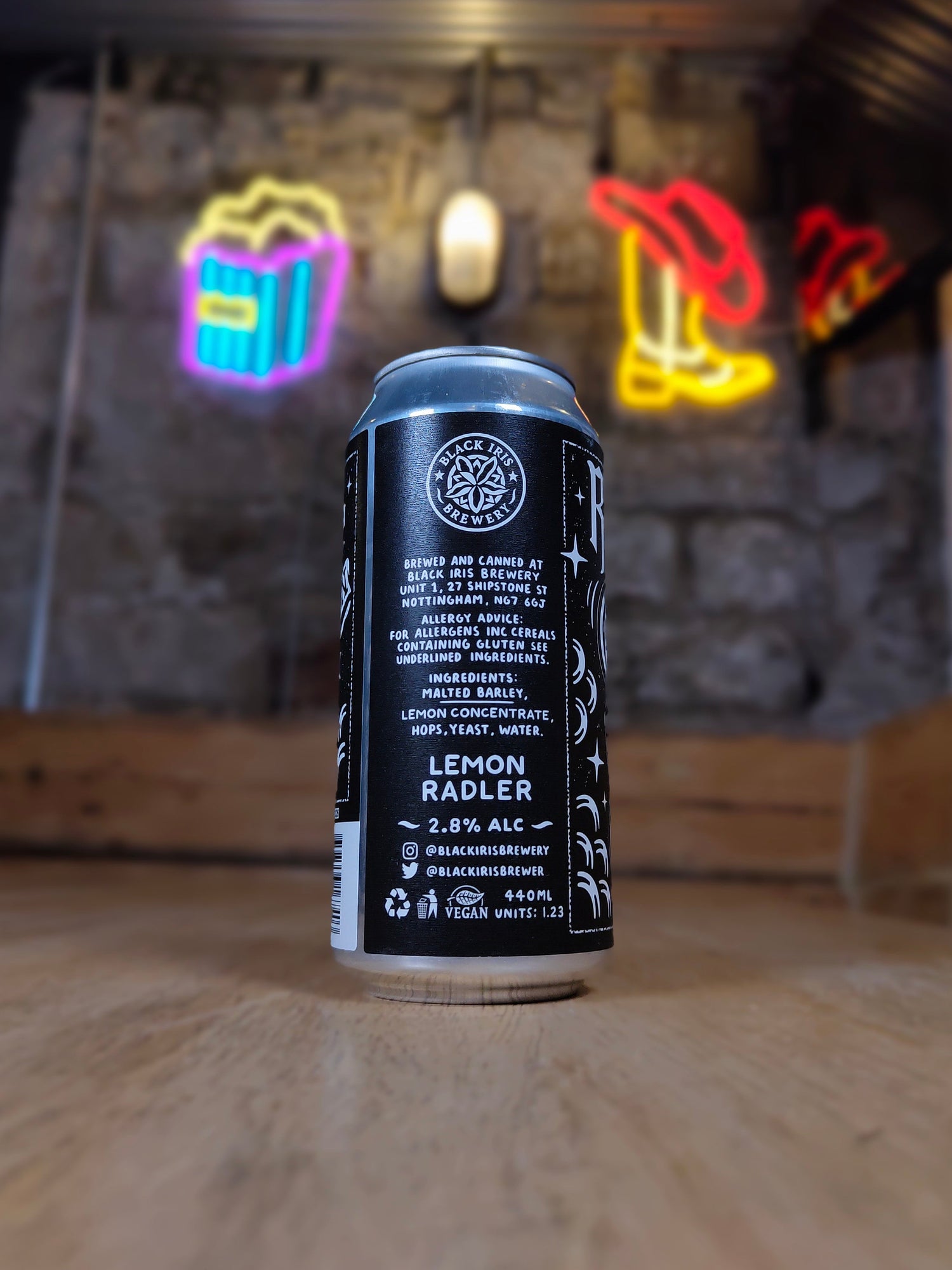 Raddlesnake Lemon - 2.8% Radler - Black Iris - 440ml Can