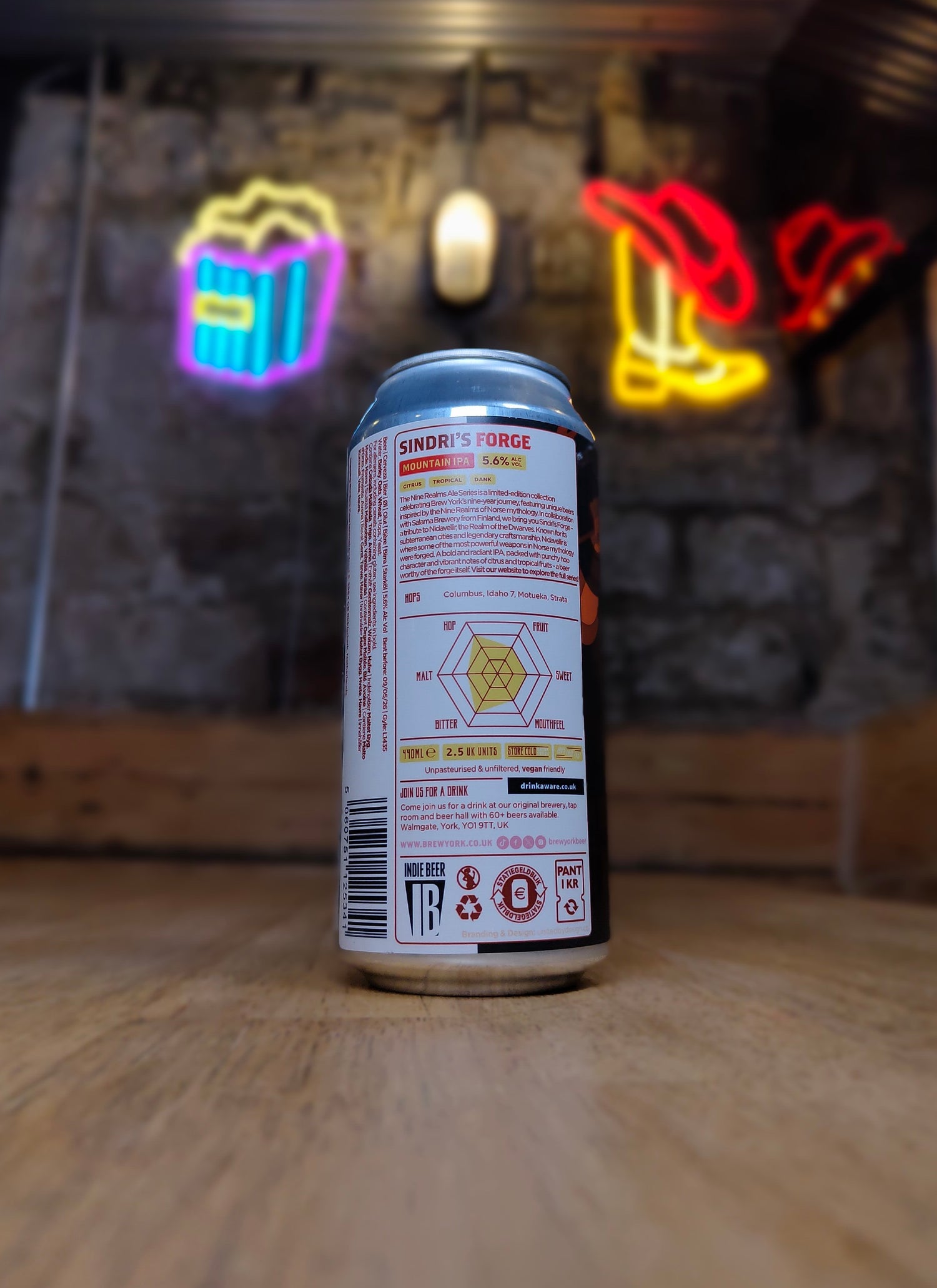 Sindri's Forge- 5.6% Mountain IPA - Brew York - 440ml Can