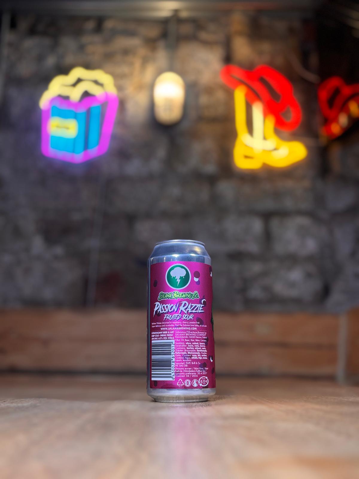 Passion Razzie - 6.2% Fruited Sour - Salama Brewing Co - 440ml Can